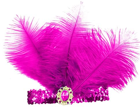 hehiy Karneval Kostüm Damen Samba Kopfschmuck Federschmuck Karneval Fasching Mottoparty Federkopfschmuck Brasilien Feder Haarschmuck Frauen Festival Stirnband Faschingskostüme Damen Pfauenfedern