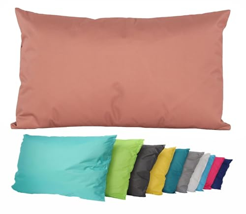 JACK Outdoor Lounge Kissen 30x50cm Dekokissen inkl. Füllung Wasserfest Sitzkissen Garten Stuhl Lotus Effekt, Farbe:Terra