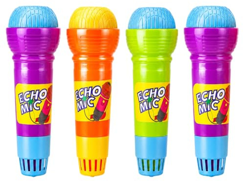 XLTXWD 4Pcs Microphone, Singing with Echo Effect for Home Karaoke and Family Gatherings, Assorted Colours, Great for Parties and Everyday Fun