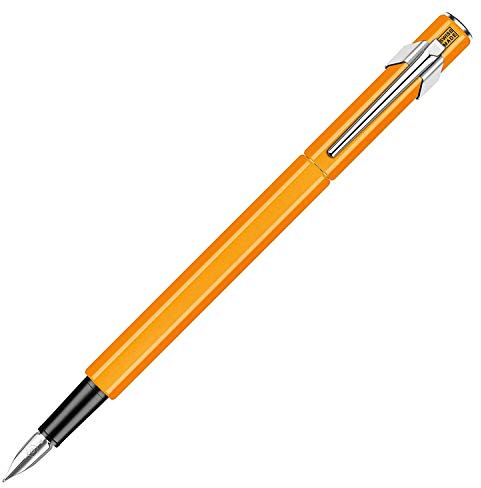 Caran 842.03 d'Ache Metall-Füllfederhalter 849 orange Fluo Feder EF