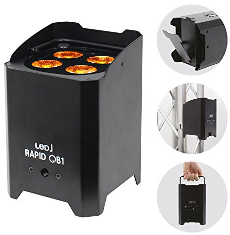 Battery Powered LED Uplighter RGBA - Black Casing