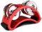 Flexzion Foot Tambourine Percussion with Double Row Steel Jingles - Foot Shaker Musical Instrument Drum for Party Shoes Gift Singer Vocalists Cajon & Guitar Players (Red)