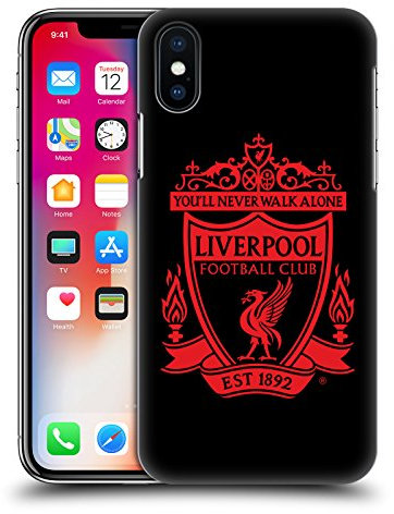 Head Case Designs Officially Licensed Liverpool Football Club Black 2 Crest 1 Hard Back Case Compatible With Apple iPhone X/iPhone XS