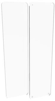 Door Push Finger Plate Protector Acrylic Panel with Screw Holes (650x75mm, Clear)