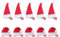 Frcolor 10 Stück Weihnachten Haarspangen Santa Hat Haar Griffe Barrettes Haarnadeln mit Krokodilklemme für Kinder Jugendliche Kleinkinder