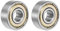 sourcing map 2 Stück Rillenkugellager 6x17x6mm Doppelt Schild Chrome Lager 606ZZ