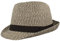 Chapeau de Paille Trilby | Chapeau d'été | Chapeau de Soleil - Pliable avec Ruban Ripstop uni - Ultra léger, Flexible, Doux pour la Peau & Confortable - Noir - X-Large