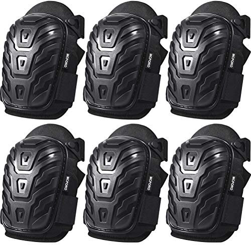 Professionelle Knieschoner für die Arbeit – atmungsaktive robuste Konstruktions-Pads mit Schaumstoffpolsterung für Bau, Gartenarbeit, Bodenbelag mit verstellbaren rutschfesten Gurten (3)
