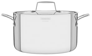 TRAMONTINA - Cacerola Grano, Honda y de Terminación Brillante, de Acero Inoxidable, con Cuerpo Triple y Tapa, 24 cm y 5,8 L