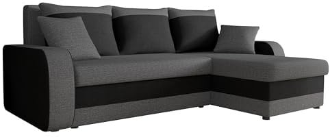 Mirjan24 Ecksofa Kristofer Lux, Eckcouch Couch! mit Schlaffunktion, Zwei Bettkasten, Farbauswahl, Wohnlandschaft! Bettfunktion! Design L-Form Sofa! Seite Universal! (Boss 12 + Boss 14.)