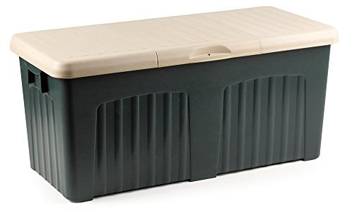 Dmora - Stamm Foligno, Mehrzweck-Aufbewahrungsbehälter, moderner Koffer, 100 % Made in Italy, 125 x 57 x 56 cm, Grau