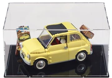 Vitrine aus Acryl für Lego Creator FIAT 500 10271, Staubdichte Vitrine für Modellbau, Sammlerstück (nur Vitrine)