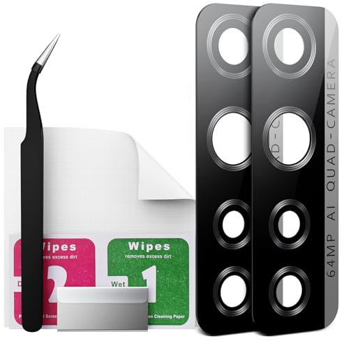 Eonpam 2 Pack Kamera Linse Glas für Huawei P40 lite 5G CDY-NX9A | Kameraglas Original Qualität Rückseite Kamera Linse Glas Ersatz HD Kameraschutz Camera Glass Reparatur Set.