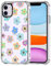 MOSNOVO Case for iPhone 11, [Buffertech 6.6ft Military-Grade Drop Protection] [Anti Peel Off Tech] Clear TPU Bumper Phone Case Cover Design - Groovy Flower