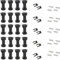 bricoleva.it Set 20 Piedi Regolabili Neri per Zoccolo Cucina - Piedi in Plastica con Clip di Fissaggio per Mobili Cucina - Altezza 15 cm e Regolazione di 2 cm