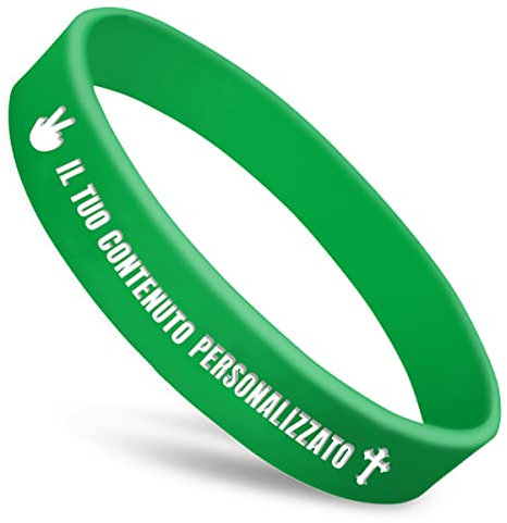braccialetti silicone personalizzabili bracciali fluorescenti per feste braccialetto semiperdo bambini-verde
