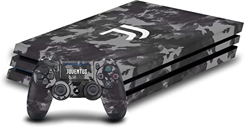 Head Case Designs Offizielle Juventus Football Club Monochrome Splatter Logo Kunst Vinyl Haut Gaming Aufkleber Abziehbild kompatibel mit Sony PlayStation 4 PS4 Pro Console and DualShock 4 Controller