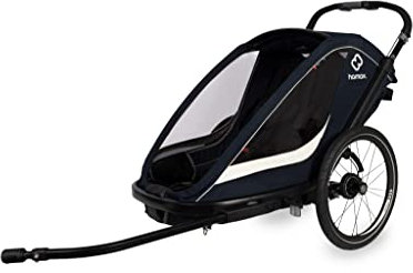 Hamax Breeze Twin Kinderfahrradanhänger: Navy/Cream Twin