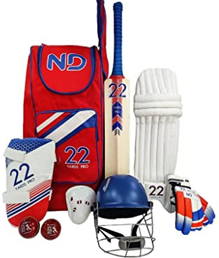 11-Piece Cricket Set – Includes Bat, Pads, Gloves, Helmet & Protective Gear | Complete Cricket Kit for Adults & Youth | Perfect for Training & Match Play