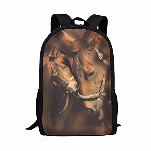 xixirimido Kinder-Schulrucksack für Jungen und Mädchen, Schulterrucksack, Tagesrucksack, pferd, Einheitsgröße, Lässiger Tagesrucksack