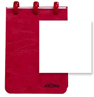 ATOMA Notizbuchsystem - Traditional Colors Cardboard - A7 - rot - Blanco