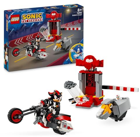 LEGO 76995 Sonic Le Hedgehog L’Évasion de Shadow, Jouet de Moto, Figurines de Personnages Sonic du Jeu Vidéo, Cadeau de Gamers, pour Garçons, Filles Dès 8 Ans