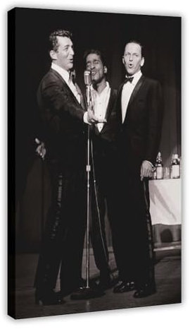The Rat Pack Performing Music Band Leinwand Poster Wandkunst Dekor Druck Bild Gemälde für Wohnzimmer Schlafzimmer Dekoration Rahmenstil 60 x 90 cm