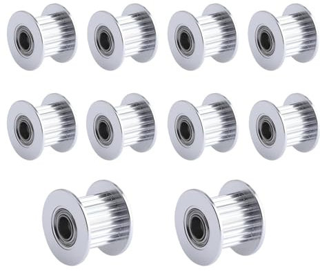 Super Print GT2 Umlenkrolle GT2 Idler Pulley 20 Zähne Bohrung 5mm für Voron 2.4 für 3D Drucker 9mm/10mm Breite GT2 Zahnriemen.(10Stück)