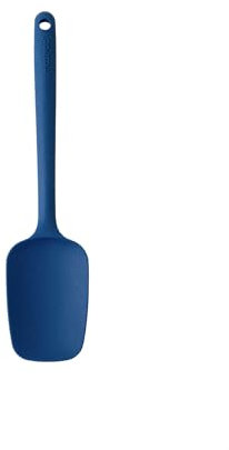 MASTRAD - Spatule - Cuillère - Préparation Cuisson Mélanger - Unibloc - En Silicone - Ne Raye Pas Les Casseroles - Bleu