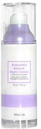 BibimCos Retinal Night Cream Korean Skincare, Anti-Aging Feuchtigkeitscreme mit Retinol, Bakuchiol Zur Faltenreduzierung und Verminderung Von Feinen Linien, für Alle Hauttypen Geeignet, Vegan, 30gr