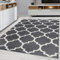 Hafaa Area Rugs Living Room - Small Rugs for Bedroom 60x110 Cm Non Shedding Modern Floor Carpet Trellis Style Durable Ava Grey Soft Rug for Dining Room