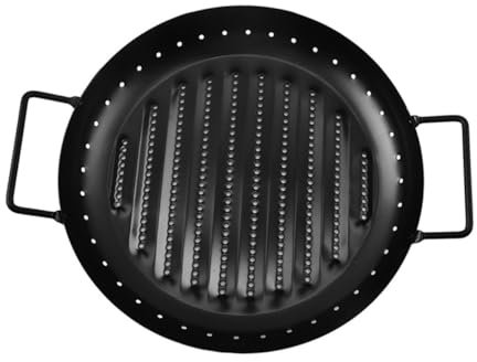 IMIKEYA Antihaftbeschichtete Grillplatte Aus Edelstahl Tragbare Grillpfanne Für Einfache Reinigung Backplatte Für Fleisch Und Gebackene Gerichte Praktisch Für Kleine Treffen Und Familienfe