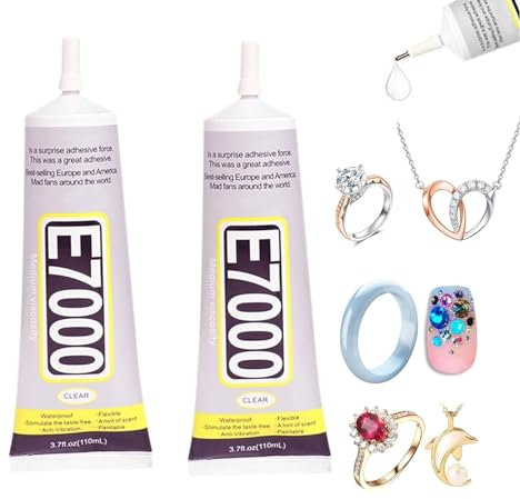 Colle Forte E7000 Ecran Smartphone Réparation, 2PCS Colle B7000, E7000 Colle Extra Forte, Glue Smartphone, Colle B7000 pour Ecran Tactile, Colle A Bijoux, Colle Téléphone 110 ml avec Accessoires