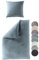 liebling Satin Bettwäsche Jeans blau, 1 x Bettbezug 220 x 240 cm + 2 x Kissenbezug 40 x 80, Bettzeug aus 100% seidig weicher Baumwolle, 60 Grad, Ökotex Made in Green