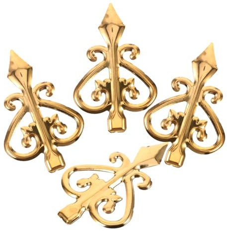 KONTONTY 4pcs Garden Decoration Tip Fence Caps Fence Gate Topper Ornamental Finial Practical Fence Finial Metal Post Finials Finial Tops for Fence Aluminum Alloy European Style Deck