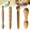 4 Pièces Bâton de Massage en Bois, Crayons d'Acupression pour Réflexologie, Points de Pression, Gua Sha, Relaxation Visage, Pieds, Cou, Épaules et Corps