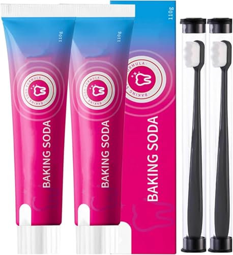Baking Soda Toothpaste Oral Care, 2024 New Baking Soda Toothpaste, Baking Soda Toothpaste, Teeth Whitening, Intensive Stain Removal Whitening Toothpaste (2)
