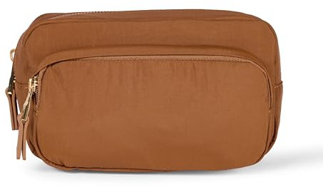 Amazon Essentials Damen Bauchtasche Aus Nylon Mit Gürtel, Braun, Einheitsgröße