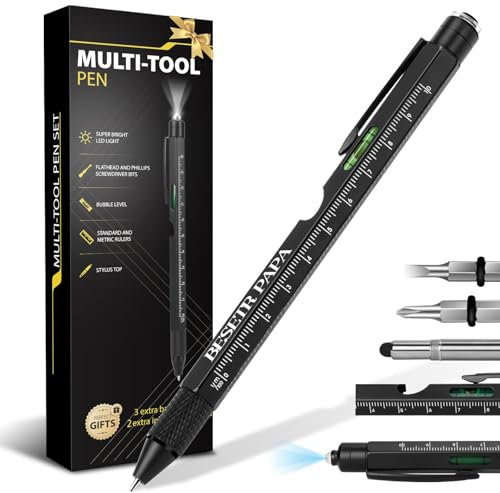 Johiux Geschenke für Papa,Vatertagsgeschenkefür Papa,9 IN 1 Multifunktions Kugelschreiber Gadgets für Männer,Geburtstagsgeschenke Lustige kleine Geschenke für Papa,Weihnachtsgeschenke für Papa.