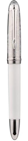 Asvine Hongdian CA35 Füllfederhalter, feine Feder, Schneewittchen & Planetengalaxie, Gravurdesign, glattes Schreiben, Stift mit Metalletui-Set