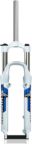 Forcella Ammortizzata MTB Forcella Anteriore per Bicicletta da Montagna da 26 Pollici Forcella Meccanica in Lega di Alluminio da Viaggio da 100 mm Tubo Dritto da 1 1/8 Controllo Spalla QR Fr