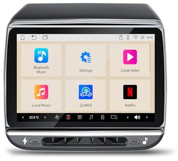 Écran d'affichage arrière pour Tesla Model 3 2017-2023 et Y 2019-2024 Android 12 Entertainment Display 4G+64G Écran tactile IPS 7,2 avec contrôle de la climatisation, chauffage du siège arrière OTA