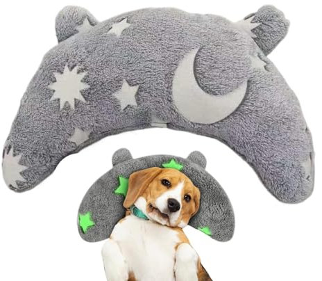 xowwyue Beruhigungskissen für Hunde, Beruhigungskissen für Haustiere, bequemes Beruhigungsspielzeug, weiches Haustier-Halswirbelschutz, Schlafkissen zur Gelenkentlastung, Hund