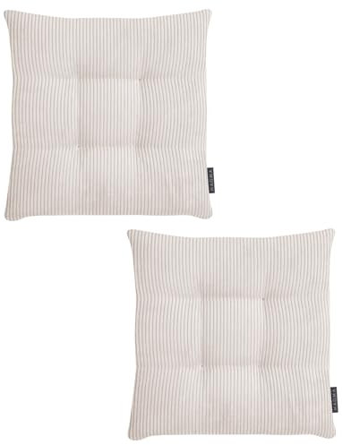 MAGMA 2er Set Inga Stuhlkissen ca. 35x35x5 cm Cordstoff (Natur)