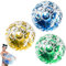 YEWCEP 3er Set Aufblasbare Strand Glitzerbälle 40cm Bunte Wasserbälle für Kinder PVC Wasserball Klein Spielball für Baby Blau Gold Grün Ideal für Schwimmbad Strand Spielzeug