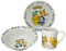 CARTOON Set 3 pezzi in ceramica Pikachu Pokémon tazza ciotola piatto stoviglie per bambini servizio da tavola in confezione