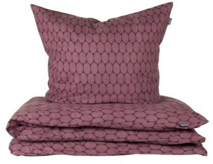 SCHIESSER Bettwäsche 135x200 cm | 100% Baumwolle | Mauve | Grafikprint