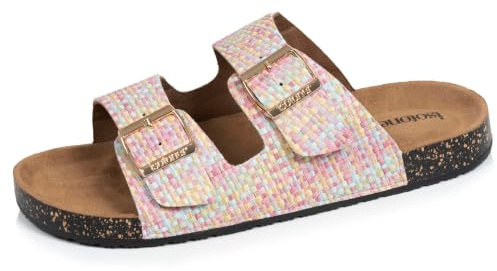 Isotoner Sandales Femme à doubles bride talon ultra confort 40 multico