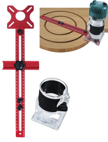 Router Circle Cutting Jig | guida per la lavorazione del legno | Strumento router | Guida di taglio ausiliaria per edilizia lavorazione del legno casa officina garage e uso professionale