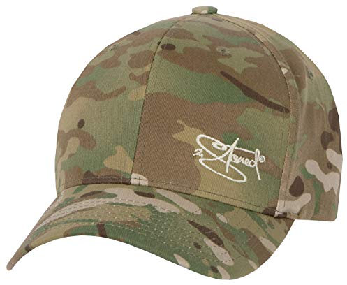 2Stoned Flexfit Baseball Cap Multicam Oliv Camo mit Stick Größe L/XL (58 cm - 60 cm) für Damen und Herren